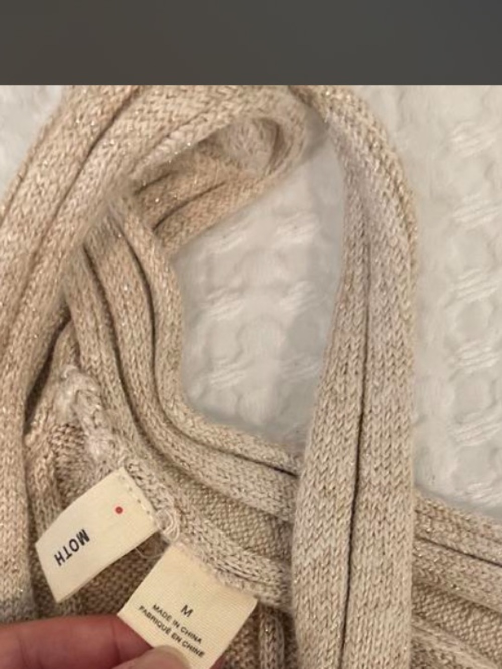 Moth “Meeks “Ribbed Cross‑Halter Tank Top M - Picture 5 of 5